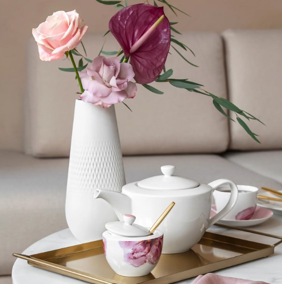 Collier blanc Ваза белая высокая 11,5x11,5x26 см