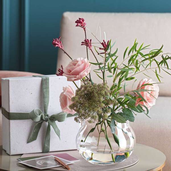 Rose Garden Glass Ваза подсвечник 17 см
