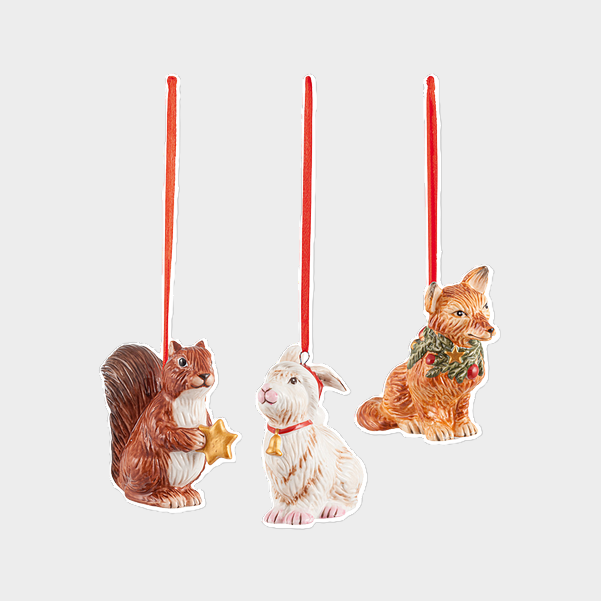 Nostalgic Ornaments Набор украшений "Лесные животные", 3 предмета