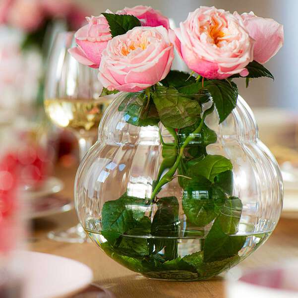 Rose Garden Glass Ваза подсвечник 17 см