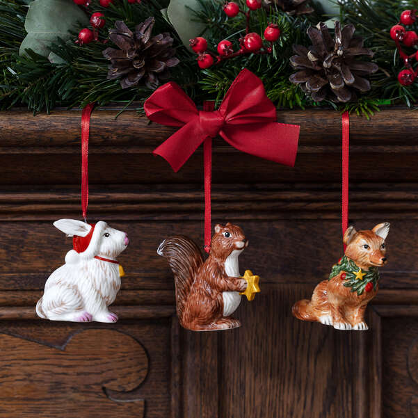 Nostalgic Ornaments Набор украшений "Лесные животные", 3 предмета
