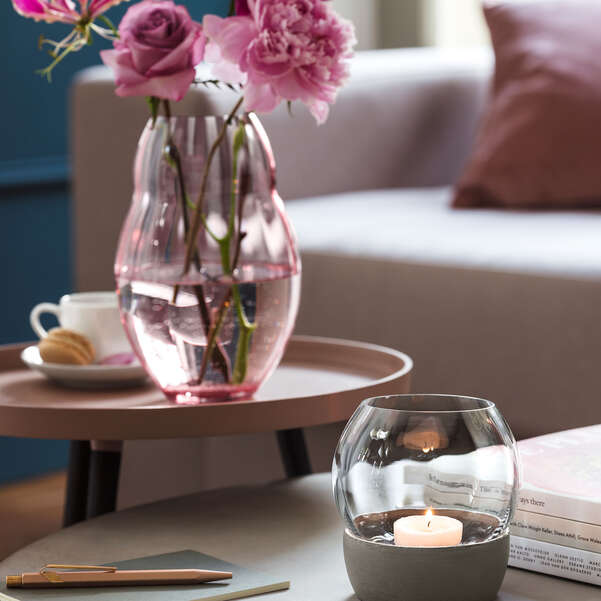 Rose Garden Glass Ваза 20 см pink