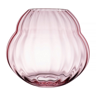 Rose Garden Glass Ваза подсвечник 17 см pink