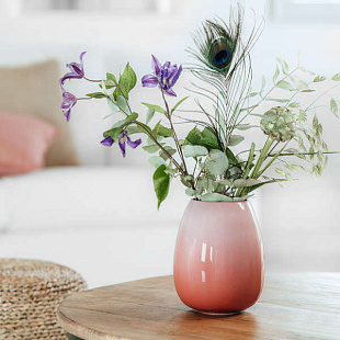 Perlemor Home Ваза высокая 18см розовая