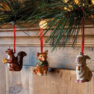 Nostalgic Ornaments Набор украшений "Лесные животные", 3 предмета