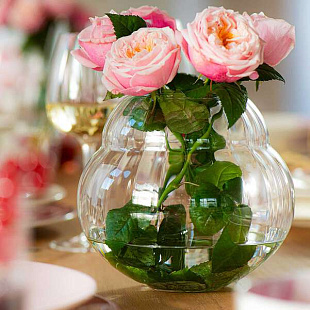 Rose Garden Glass Ваза подсвечник 17 см
