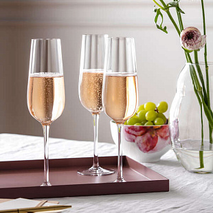 Rose Garden Glass Набор бокалов для шампанского, 4 шт.