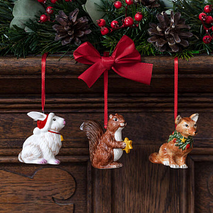 Nostalgic Ornaments Набор украшений "Лесные животные", 3 предмета